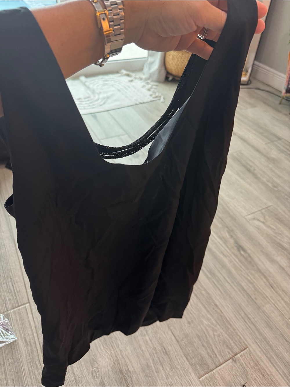 Black Strappy Back Women’s Tank Top